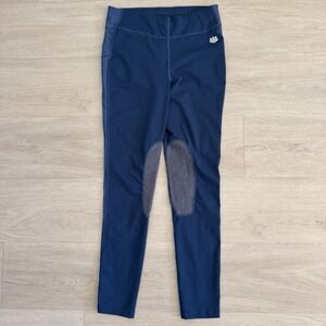 FitsT4 Sports Womens Riding Leggings Breeches Knee Patch Blue Size S